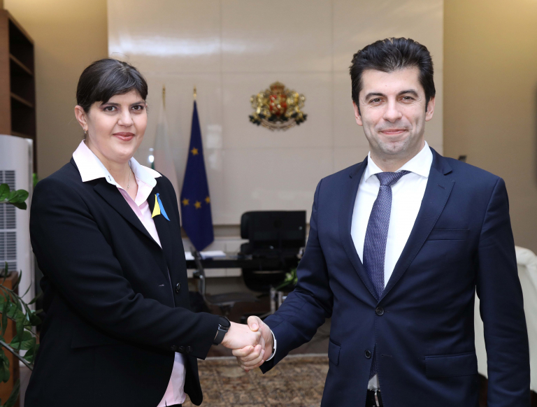 Среща на премиера Кирил Петков с европейския главен прокурор Лаура Кьовеши